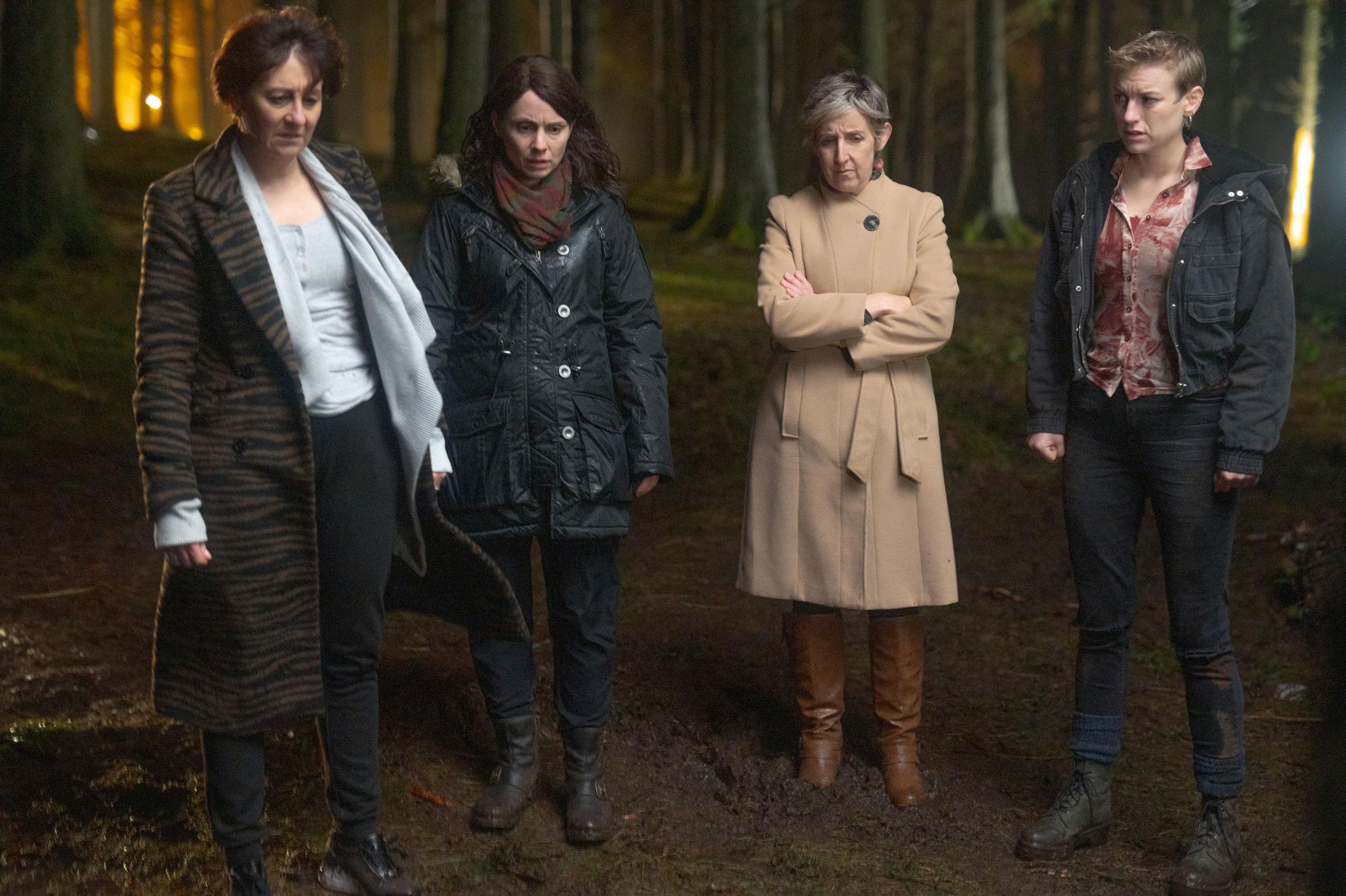 New series The Pact with, from left, Eiry Thomas, Laura Fraser, Julie Hesmondhalgh and Heledd Gwyn