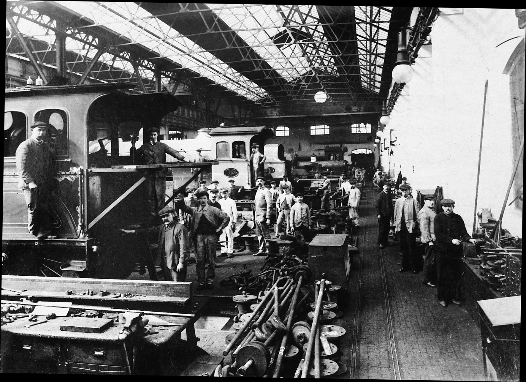 Inside the North Road Locomotive Works during the First World War