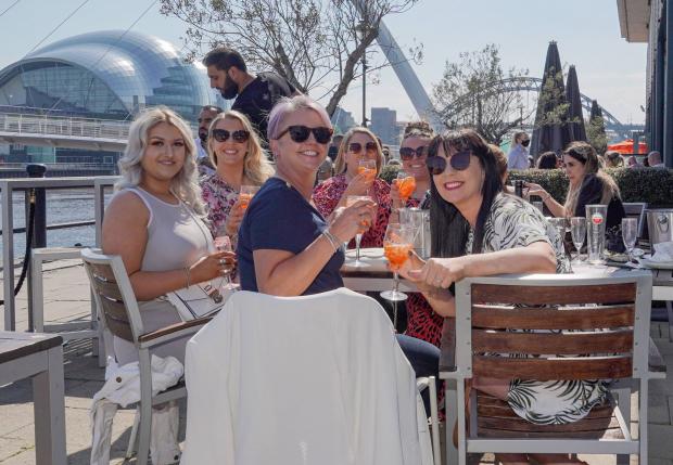 The Northern Echo: Enjoying a drink in the sunshine on Newcastle quayside