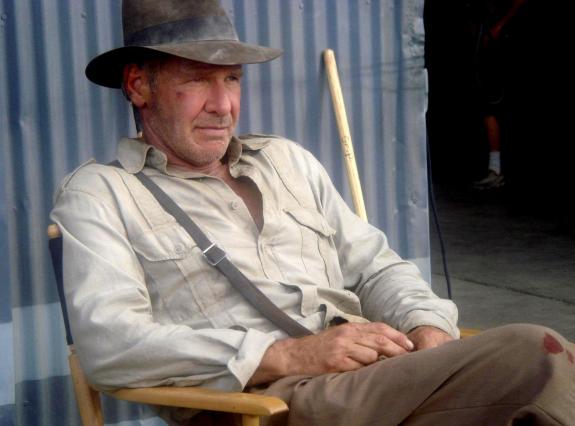 The Northern Echo: THE MAN WITH THE HAT IS BACK: For the first time since 1989, Harrison Ford dons the familiar costume on Thursday, June 21, 2007, as the upcoming "Indiana Jones" adventure begins production under the direction of Steven Spielberg. The new The Northern Echo: THE MAN WITH THE HAT IS BACK: For the first time since 1989, Harrison Ford dons the familiar costume on Thursday, June 21, 2007, as the upcoming "Indiana Jones" adventure begins production under the direction of Steven Spielberg. The new