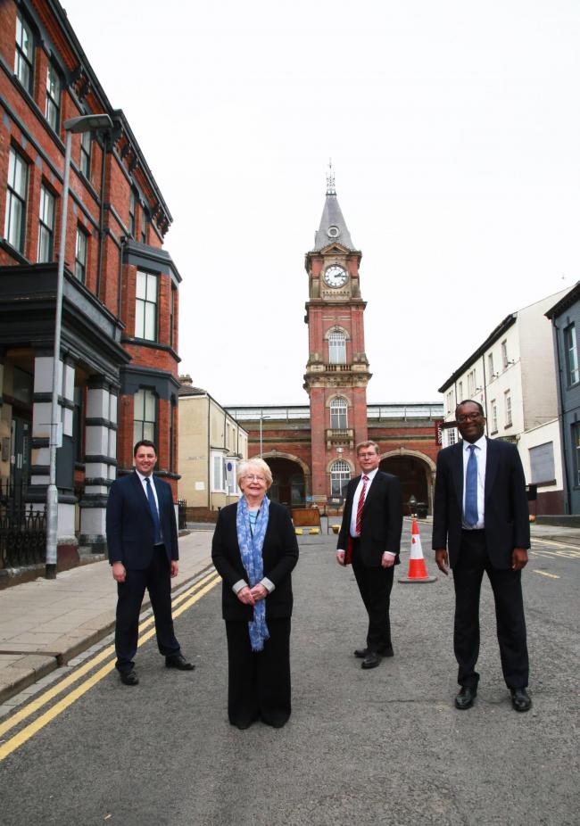Kwasi Kwarteng Secretary of State at the Department of Business visited Tees Valley Mayor Ben Houchen, DBC Leader Heather Scott and MP Peter Gibson in Darlington Picture: SARAH CALDECOTT.