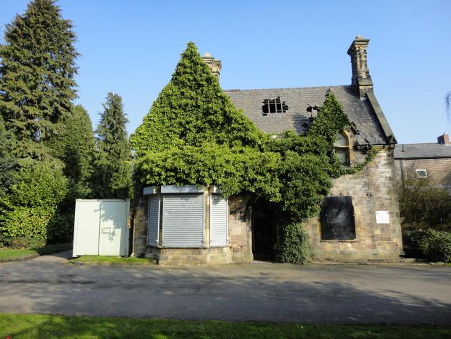 House in the middle of Darlington cemetery to be auctioned off. Picture: Bidx1