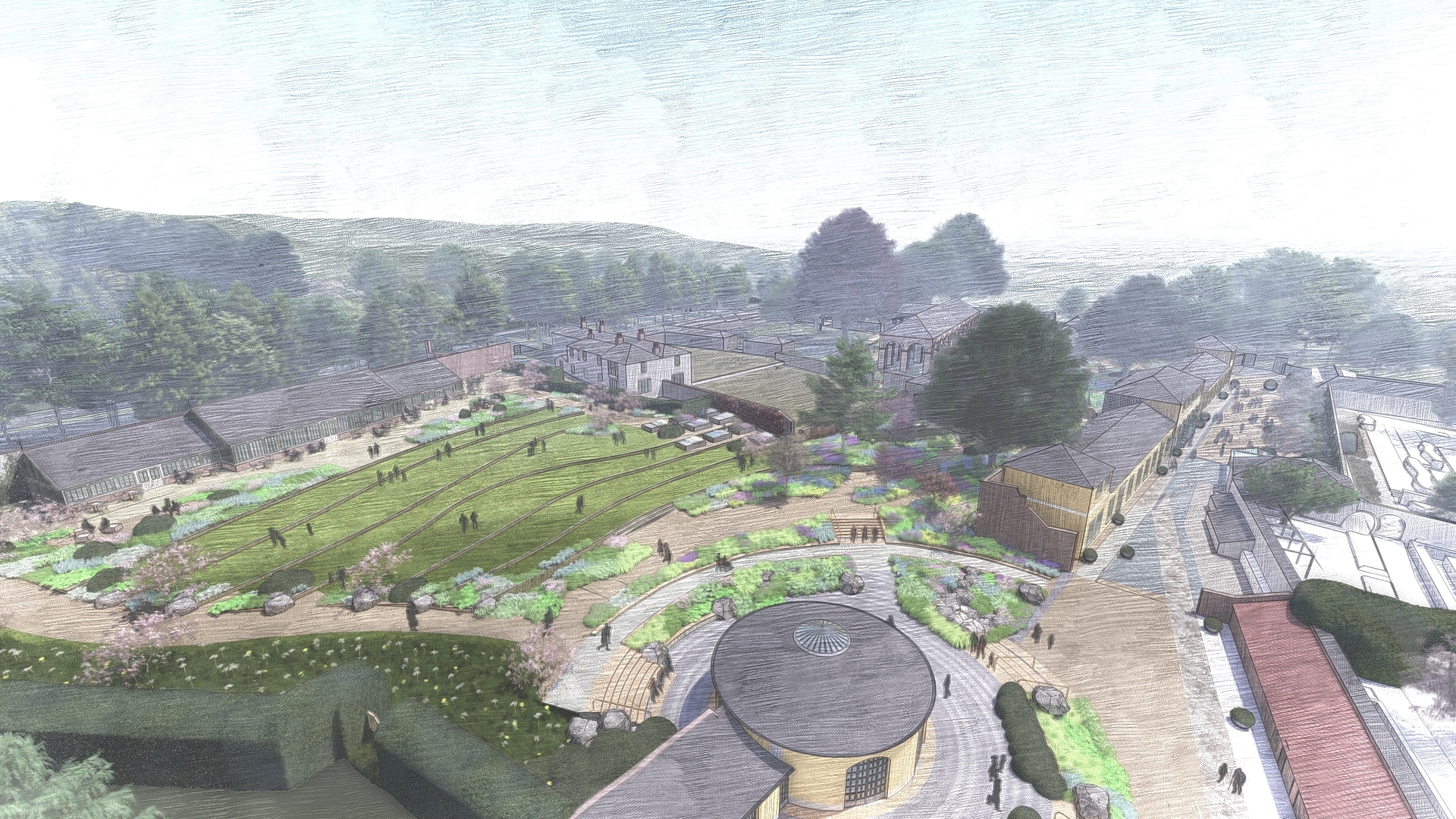 A computer generated image of how The Rising development at Raby Castle will look