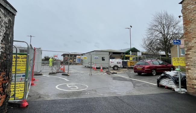 Work started at the Thirsk leisure centre earlier this year Picture: SARAH CALDECOTT