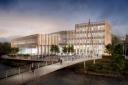 An artist\'s impression of planned Durham County Council HQ at \'The Sands\'