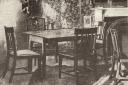 The tables and chairs around which the 1820 meeting took place in the George & Dragon – they were also used in 1920
