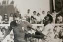 Ralph Wright in action against Pele