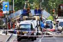 The scene in Tavistock Square, central London, after a bomb ripped through a double decker bus on July 7, 2005