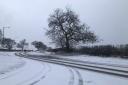 Wintry scenes on rural roads in County Durham this morning  Picture: SARAH CALDECOTT