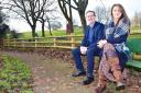 L-R) Middlesbrough Mayor Andy Preston and Cllr Mieka Smiles, Conservative councillor for Nunthorpe and executive member for culture and communities at the green space close to The Avenue in Nunthorpe