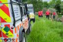 Cleveland Mountain Rescue Team help a woman who hurt her ankle whilst walking at Ingleby Greenhow