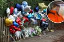 Floral tributes placed on Carmel Road South, Darlington following the death of Philip Plews, 17.