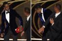 Will Smith slapping Chris Rock at the Academy Awards. Credit: PA