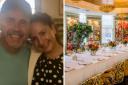 Gary Barlow with York's Lisa Byrne - and the privite dining room at The Ivy where the star had dinner