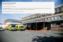 County Durham and Darlington NHS Foundation Trust said the information being shown by its website was not correct after it displayed an A&E wait time of 30 hours