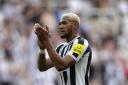 Joelinton applauds the Newcastle United fans in the wake of Saturday's season-opening win over Nottingham Forest