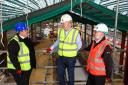 Darlington Building Soiciety is a key sponsor of Darlington's railway bicentennial celebrations, and chief executive, Andrew Craddock, centre, is pictured visiting the development site for the new Railway Heritage Quarter