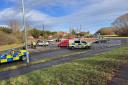 The scene of a crash on Stainton Way in Coulby Newham at around midday on Sunday (February 19).