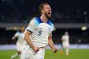 Harry Kane celebrates after becoming England's all-time record goalscorer on Thursday night. Picture: ADAM DAVY/PA WIRE