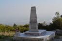 The monument in Cyprus with Andrea Pegg's name now on the top