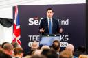 Tees Valley Mayor Ben Houchen during the ground breaking ceremony for the new SeAH Wind Ltd's offshore wind facility at Teessport. Photograph: Stuart Boulton/The Northern Echo.