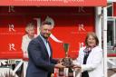 Charlie Johnston receiving the Zetland Gold Cup last year