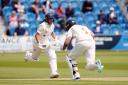 Glamorgan batting duo Billy Root and Kiran Carlson run between the wickets. Picture: PA WIRE