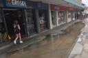 The flood on Yarm Road is affecting both business and residents.