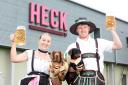 HECK team members with their best dressed sausage dogs.
