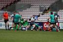 Darlington Mowden Park in action against Birmingham Moseley, who they host at the Darlington Arena this weekend