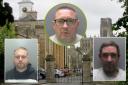Christopher Taylor, centre, Todd Franey, bottom left, and Keith Johnstone, all jailed at Durham Crown Court for roles in 'county-lines' cocaine supply conspiracy