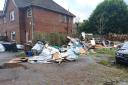 The fly-tipping on Delves Lane in Consett