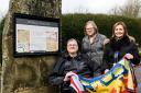 From left, John Bailey and his partner Christine Henderson with Kathryn Lowe-Oliver of the Durham Dales Centre with the new information board