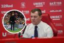 Middlesbrough head of football Kieran Scott and head coach Michael Carrick