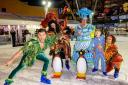 Stars of the Peter Pan panto, at the Tyne Theatre, Newcastle, this festive period, led by Matt Lapinskas in the lead role, took to the ice outside the Life Science Centre, in Times Square, ahead of the month-long run of the show