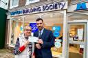 Michaela Thomas and Darren Timney at the Skipton Building Society branch in Northallerton