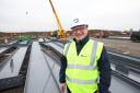 Steve Darbyshire at the new hangar site