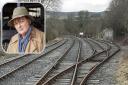 Brendan Blethyn inset into a picture of Wensleydale Railway