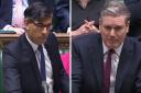 Prime Minister Rishi Sunak and Labour leader Sir Keir Starmer in the House of Commons today Image: PA