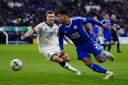 Middlesbrough's Riley McGree in action at Leicester