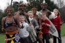 St Joseph’s RCVA Primary School, Coundon with members of the Lions of Zululand