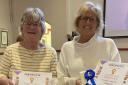 Winner Linda Norminton, right, with third placed Anne Both. Runner-up Elspeth Wilkinson was unable to attend
