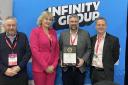 On the right with the bronze award are North Star's Sean Lawless and James Walder. They are joined by Andy McCormack and Sarah McRow from the awards sponsors, Infinity Group)