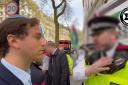 Campaign Against Antisemitism chief executive Gideon Falter was threatened with arrest near a pro-Palestine demonstration (Campaign Against Antisemitism/PA)