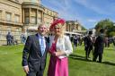 Keith Hardcastle and Emily Wragg at the Buckingham Palace garden party