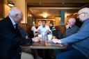 Rishi Sunak met veterans for a breakfast at Wetherspoons while campaigning in his Richmond constituency.