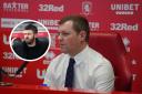Middlesbrough's head of football Kieran Scott and head coach Michael Carrick