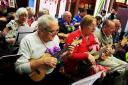 PERFORMANCE: AGE UK Darlington's Ukulele class performed for the first time in public at Crown Street Library Picture: SARAH CALDECOTT