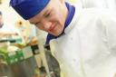 COOK-OFF: Darlington College student Callum Crackett, 21, prepares for the Hell’s Kitchen event