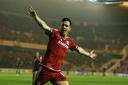 Middlesbrough's Stewart Downing celebrates scoring his side's first goal of the game against Rotherham United in November
